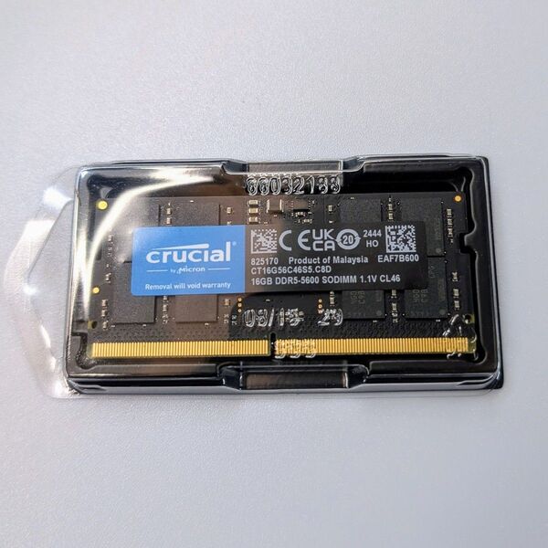 ノートパソコン用メモリ DDR5 PC5-44800(5600Mhz)16GB