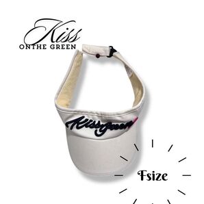 Kiss on the green サンバイザー ホワイト Fsize