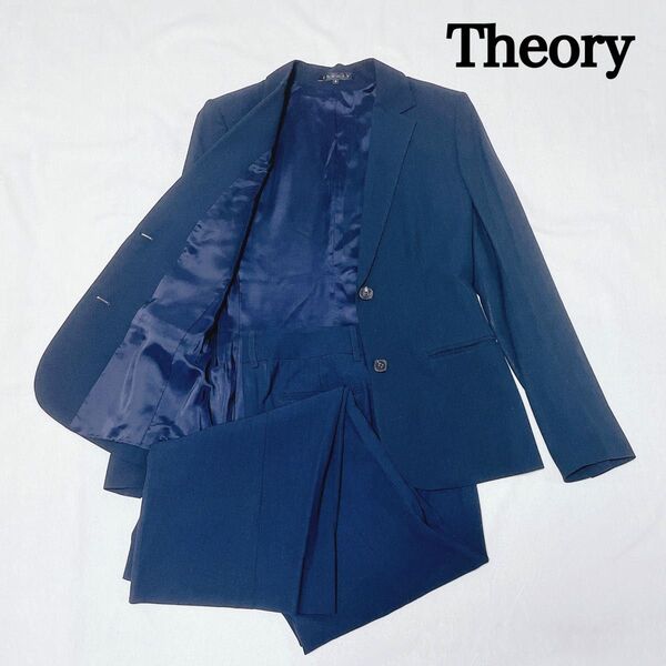 Theory セットアップ ワイドパンツ ジャケット カジュアルスーツ スーツ ブラック テーラードジャケット