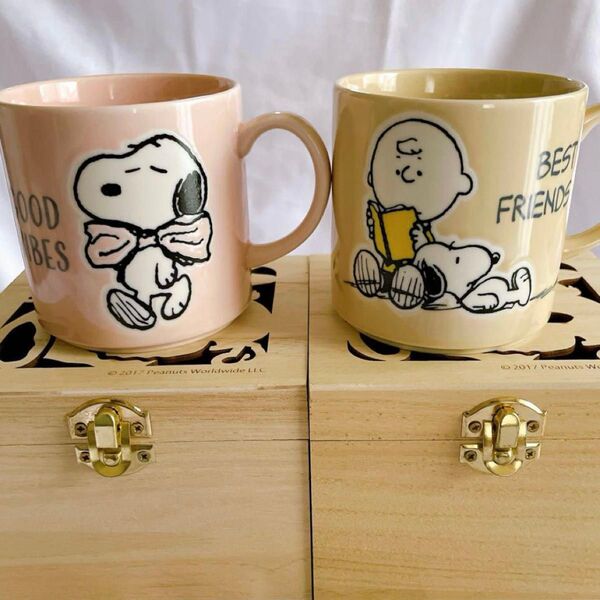 スヌーピー マグカップセット 木箱つき