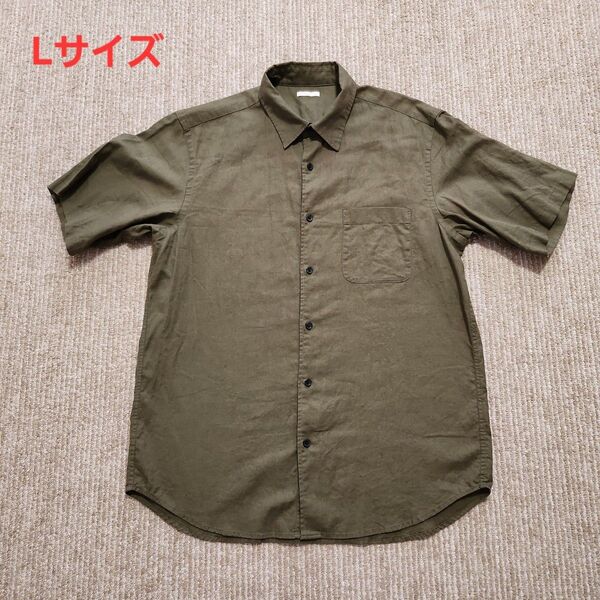 ★GU 半袖シャツ Lサイズ オリーブ
