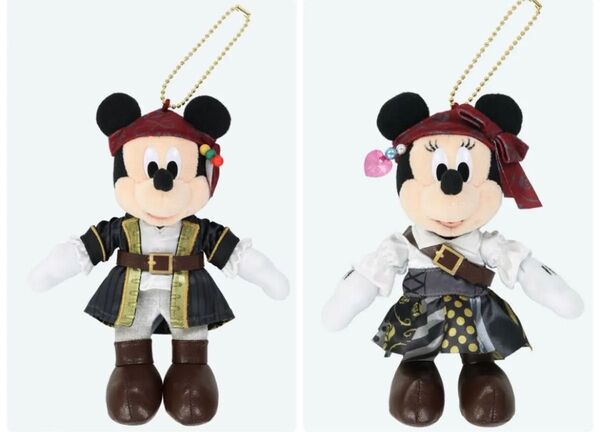 ディズニー ぬいぐるみバッジ ミッキー ミニー 海賊 パイレーツ