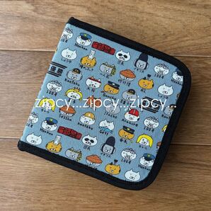 zipcy★ハンドメイド★猫部警察DVD/CDメディアケース★ブルーGL