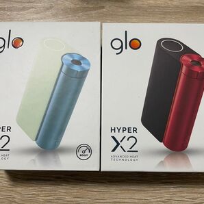 2個セット 新品 glo hyper X2 グローハイパーエックスツー ミントブルー レッド デバイス 本体