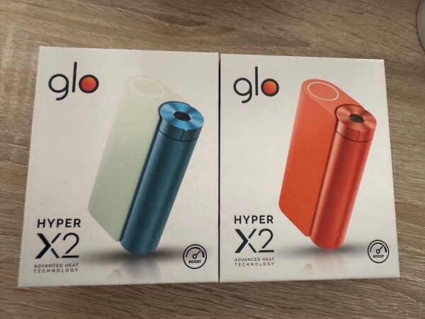 2個セット 新品 glo hyper X2 グローハイパーエックスツー ミントブルー オレンジ デバイス 本体