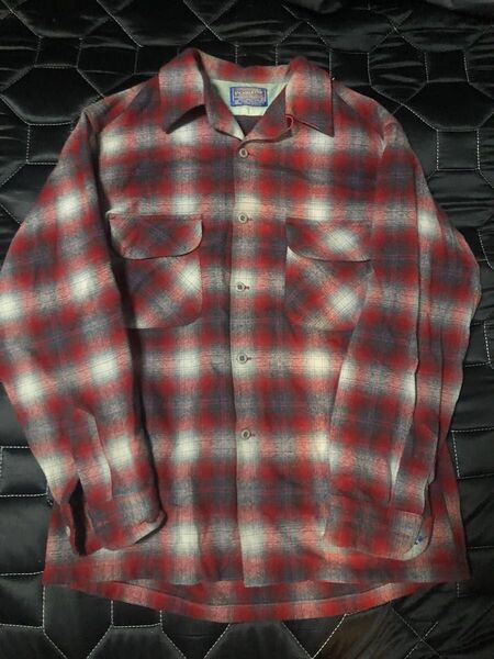 60s ペンドルトン ネルシャツ ウールシャツ ヴィンテージ 古着 Pendleton 開襟シャツ