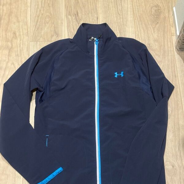 アンダーアーマー UNDER ARMOUR ジャージ ジャケット ネイビー ナイロンジャケット 薄手 SM