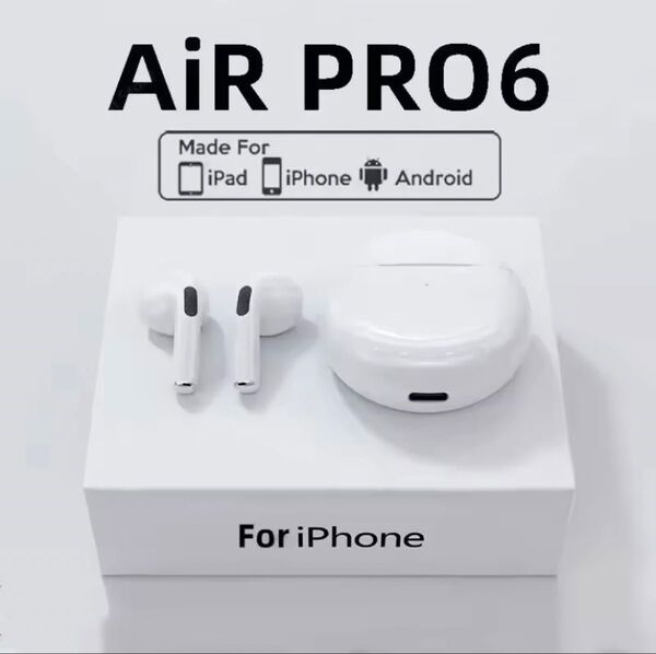 AiR Pro6 ペアリング確認済 Bluetooth ワイヤレス イヤホン