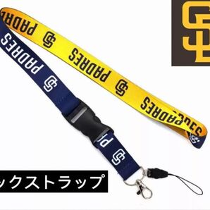 ネックストラップ ストラップ MLB メジャー ダルビッシュ有 パドレス 携帯ストラップ