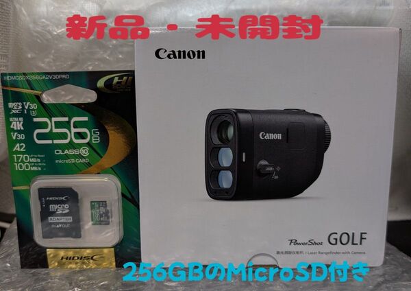 【新品・未開封】キヤノン PowerShot GOLF レーザー距離計カメラ&HIDISC 256GBmicroSDカードセット