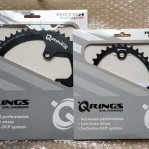 【週末セール】ROTOR Q RINGS Q52T / Q36T BCD110x4 シマノ4アーム用 楕円チェーンリング