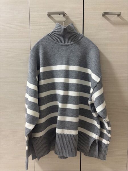 ZARA ニット グレーボーダー