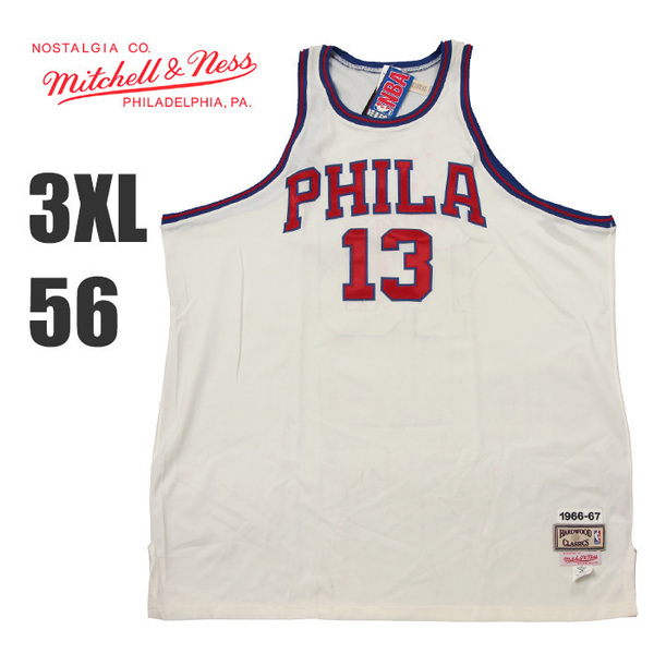 【訳あり】【新品】ミッチェル&ネス バスケジャージ 3XL メンズ 白 MITCHELL&NESS バスケット ユニフォーム フィラデルフィア 76ers