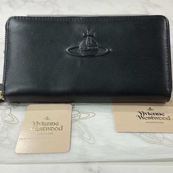 新品同様! ヴィヴィアンウエストウッド Vivienne Westwood 財布 長財布 オーブ ラウンドファスナー