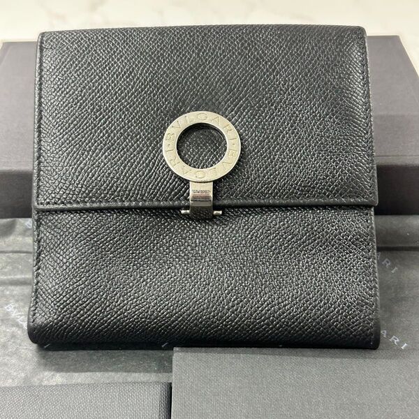 新品同様! ブルガリ BVLGARI 財布 二つ折り 折り財布 ロゴクリップ