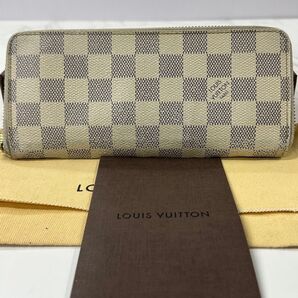 良品! ルイヴィトン LOUIS VUITTON ダミエ ポルトフォイユ クレマンス 財布 長財布 ジッピーウォレット
