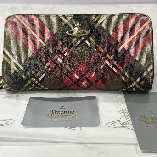 新品同様! ヴィヴィアンウエストウッド Vivienne Westwood 財布 長財布 オーブ ラウンドファスナー