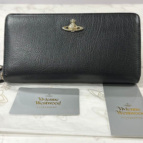 新品同様! ヴィヴィアンウエストウッド Vivienne Westwood 財布 長財布 オーブ ラウンドファスナー
