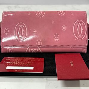 新品同様! カルティエ Cartier 財布 二つ折り長財布 ハッピーバースデー