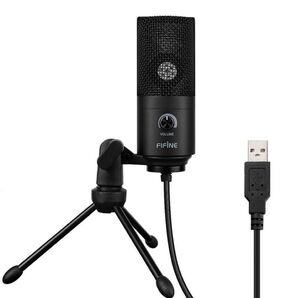コンデンサーマイク PC用マイク USBマイク ブラック USB FIFINE 未使用品 YouTube
