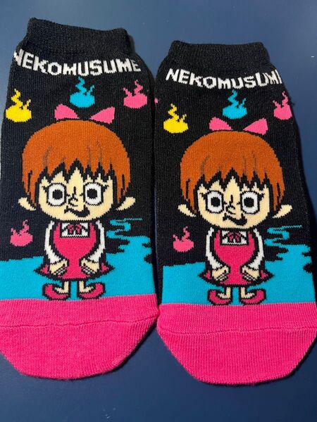 猫娘 ネコ娘 ねこ娘 靴下 ソックス くつ下 未使用 ゲゲゲの鬼太郎 ショート丈 スニーカー丈