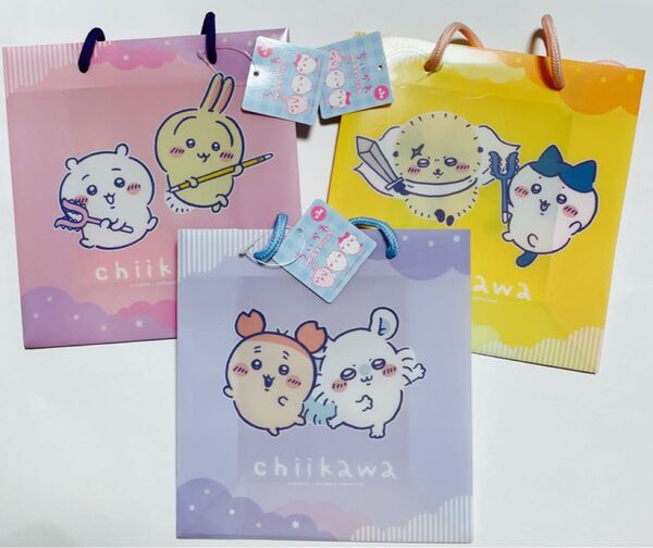 ちいかわ PP カラーバッグ 全3種 プレゼント用 ハチワレ うさぎ モモンガ 古本屋 ラッコ