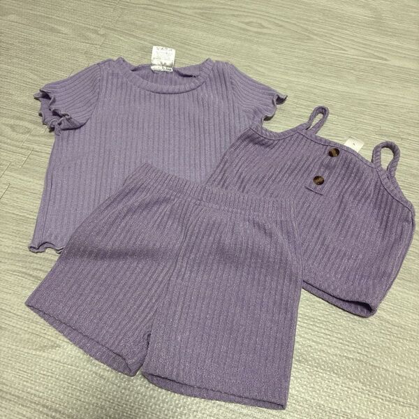 SHEIN パープル セットアップ 3点セット ベビー服 キッズ