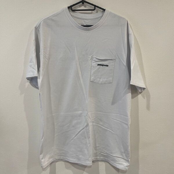patagonia ロゴ入りポケットTシャツ ホワイト S