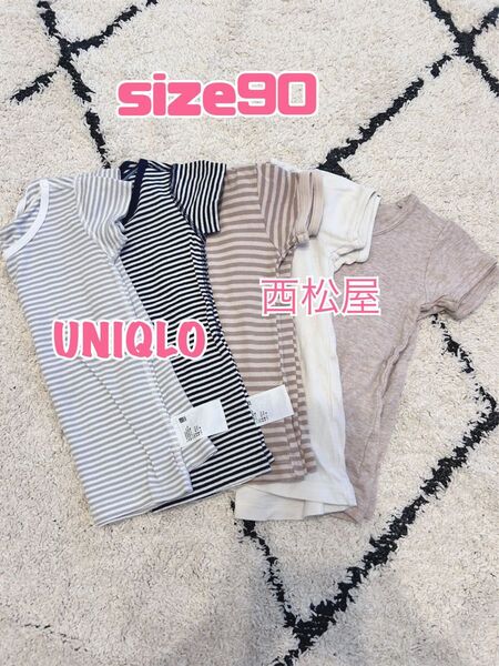 UNIQLO、西松屋 半袖Tシャツ 90 5枚セット