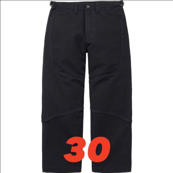 Supreme Worn Double Knee Painter Pant "Black"