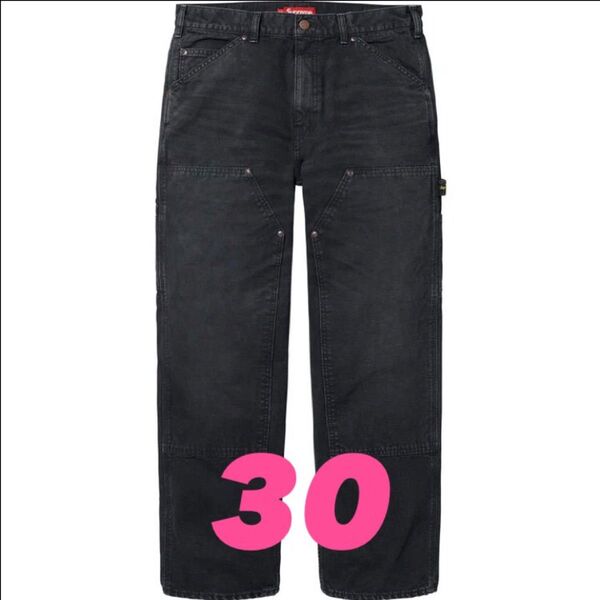 Supreme Worn Double Knee Painter Pant "Black"