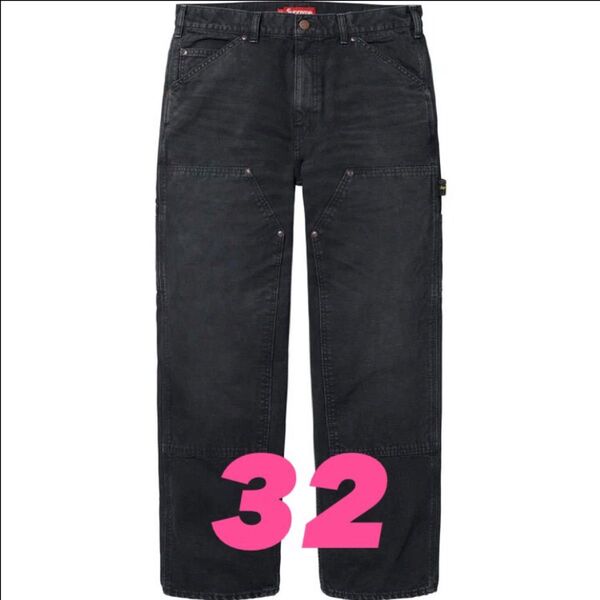 Supreme Worn Double Knee Painter Pant "Black"