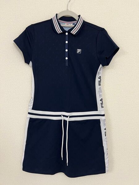 FILA ゴルフウェア ワンピース ネイビー レディース