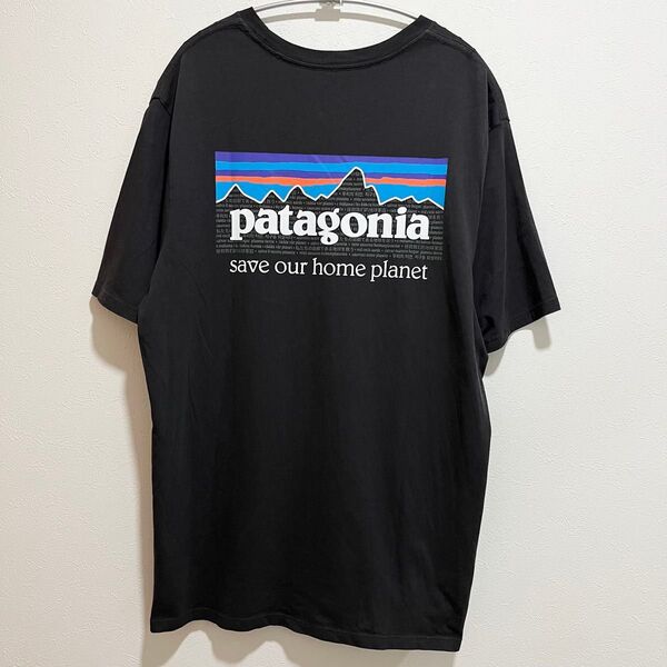 【希少デザイン】patagonia パタゴニア 半袖Tシャツ ロゴ オーガニックコットン M