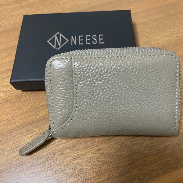 【未使用】NEESE ミニ財布 コインケース 本革 レザー カード入れ ミニウォレット 薄型 コンパクト 小銭入れ 定期入れ