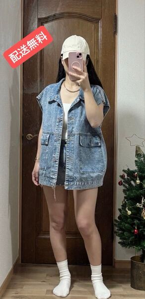 デニム ベスト