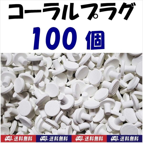 φ23 コーラルプラグ 100個 珊瑚育成水槽に サンゴフラグ セラミック 海水魚用品