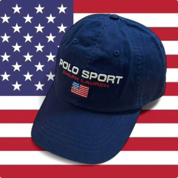 タグ付き新品!完売品!POLO SPORT 復刻 BB CAP(ネイビー)