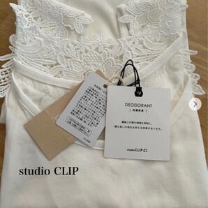 新品 studio CLIP★抗菌防臭レースタンク