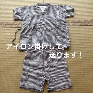 無印良品 甚平 パジャマ 部屋着 120〜130 綿100% お祭り