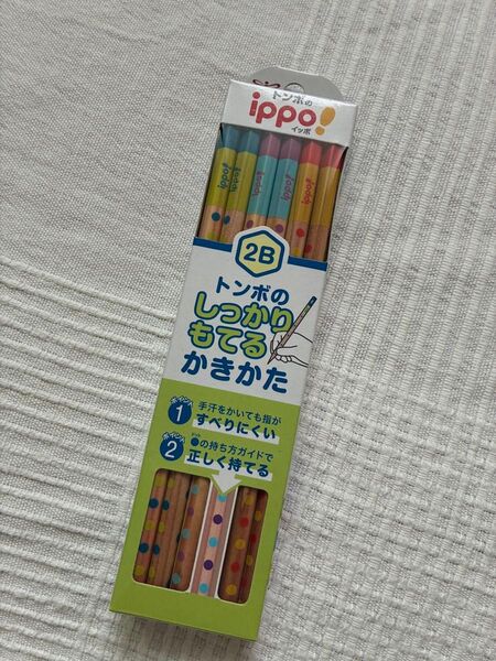 2B鉛筆 多色 かきかたえんぴつ イッポ トンボ 六角軸 さら消え芯 紙箱入り トンボのイッポ