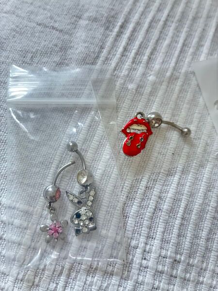 ピアス ボディピアスセット へそぴ ヘソピ 花 ベロ 唇 プレイボーイ うさぎ