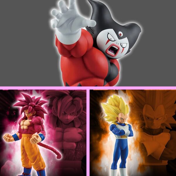 一番くじ ドラゴンボール A賞孫悟空 B賞ベジータ D賞ジャイアントゴマー 3体セット+ラバーロゴスタンド