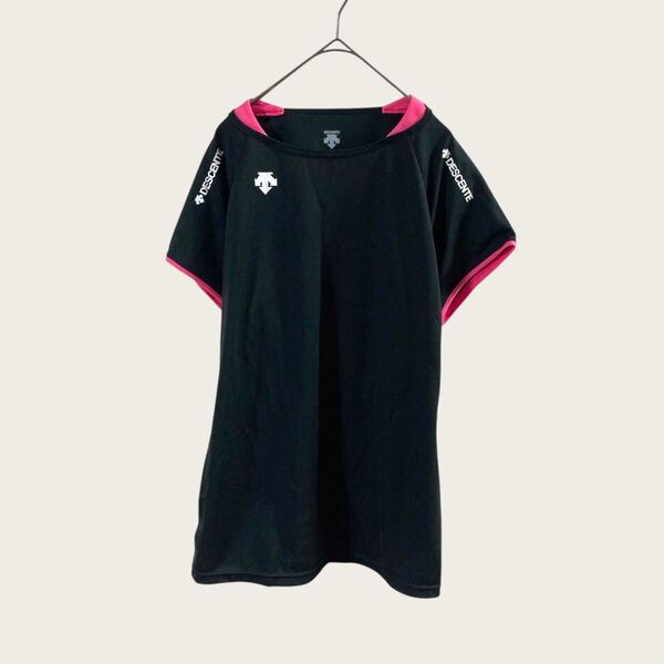 DESCENT 半袖 Tシャツ 黒 スポーツ ブラック 半袖Tシャツ トレーニング ピンク ジャージ ウェア XO 大きいサイズ