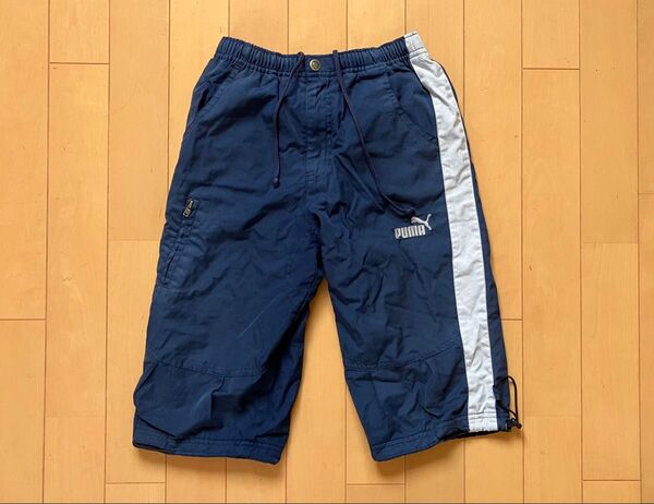 PUMA 半ズボン ハーフパンツ 120cm ネイビー サイドストライプ