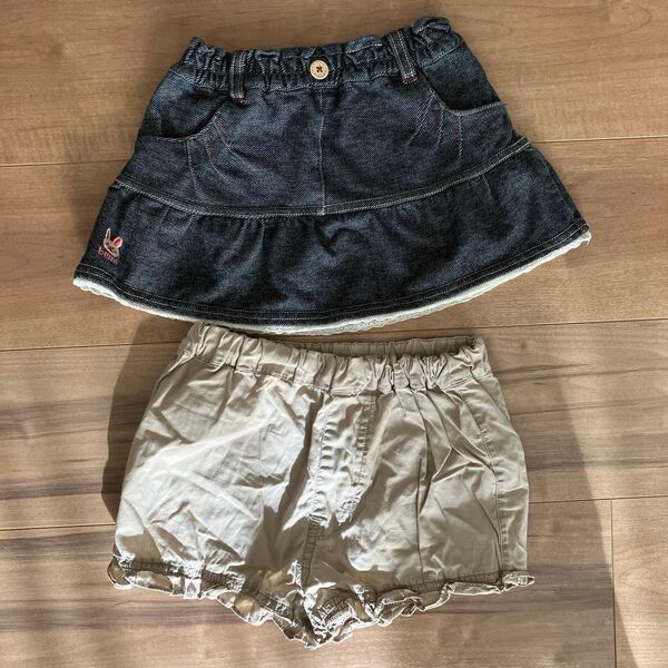 スカート110cm ショートパンツ120cm