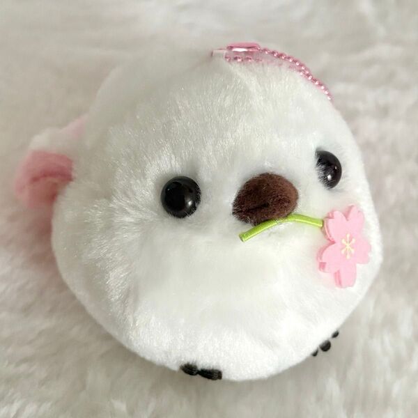 新品未使用 ふくふくシマエナガ 春色びより桜 シマちゃんピンクお花 LMC