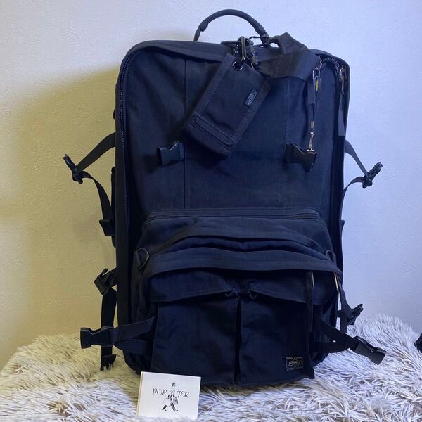 【希少】PORTER ポーター トリップ ブラック キャリーバック 鍵付き