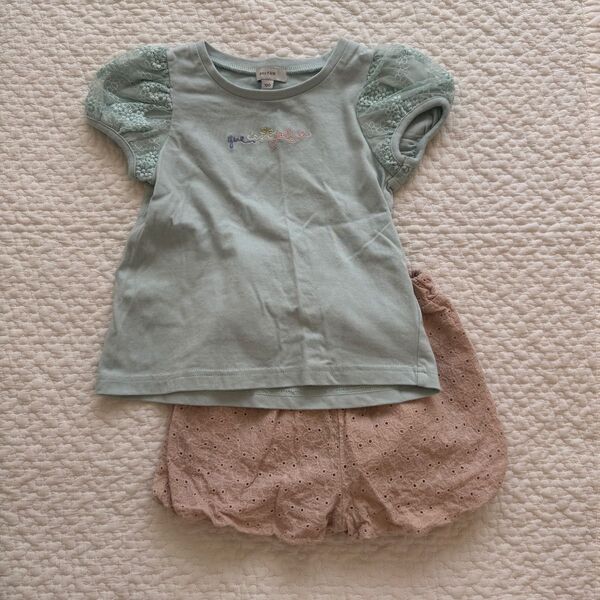 【セット売り】anyFAM Tシャツ・junoショートパンツのセット 100サイズ 女の子 キッズ ベビー 保育園着