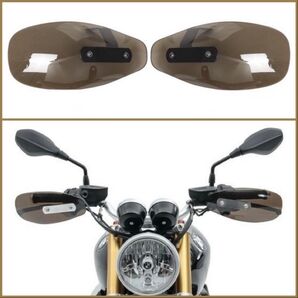 バイク ナックルバイザー クリアブラウン 手元ガード 雨 風 石泥 アクセサリー オートバイ バイクアクセサリー ナックルガード